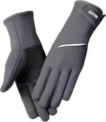 Electric Circus 手袋 レディース 防寒 スマホ 指出し グローブ テープ 自転車 通勤 通学 パソコン 作業 プレゼント (グレー)