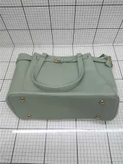 ◇ Θ グッシオ GUSCIO イタリア製 トートバッグ ポーチ付き ミントグリーン系 レディース E  【1511100004687】