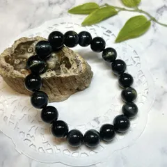 【E16886】ブルータイガーアイ　10㎜　ホークスアイ　青虎目石　ブレスレット　天然石	Blue Tiger Eye