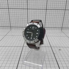 ◇ Θ アディダス adidas メンズ腕時計 ブラック系 レザーベルト クォーツ E  【1511100015027】