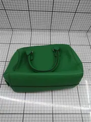 ◇ Θ グリーンレザー 2WAYハンドバッグ ショルダーストラップ付き レディース E  【1511110025054】