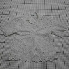 ◇ ⊂ メーカーズシャツ鎌倉 Maker's Shirt 鎌倉 レース半袖シャツ ホワイト系 レディース E  【1511110026167】