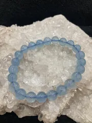 【E32350】アクアマリン 8㎜ ブレスレット Aquamarine 天然石 アクセサリー パワーストーン クリスタルワールド