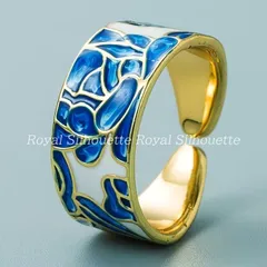 指輪 リング ゴールドカラー 金色 ブルー ホワイト ボヘミアン フリーサイズ 豪華 きれいめ きらきら 可愛い レディース ジュエリー イベント 大人かわいい デイリー パーティー