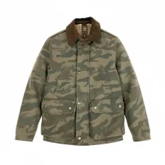 49L8 【美品】JACOB COHEN ヤコブコーエン フィールドジャケット ジップアップジャケット カモフラ ウールナイロン 844885A 48サイズ カーキ系 メンズo07t