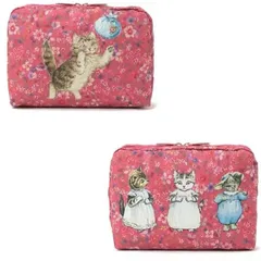 レスポートサック ピーターラビット 猫柄 ポーチ 大きめポーチ　化粧ポーチ