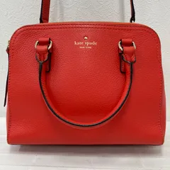 7185　kate spade　ケイトスペード　2way　ショルダーバッグ　ハンドバッグ　トートバッグ　赤　レッド　レディース　レザー　シンプル　きれいめ　上品　ポケット多数