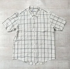 BURBERRYS バーバリーズ BURBERRY バーバリー リネン ? チェック シャツ SHIRT オフホワイト 系 サイズ L