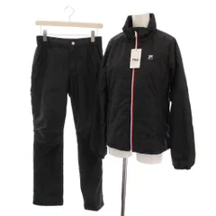 フィラ FILA GOLF セットアップ 上下 ジャージ 中綿 ジャケット パンツ 総柄 M 黒 ブラック IK4BL280 IK4BL380 /YM