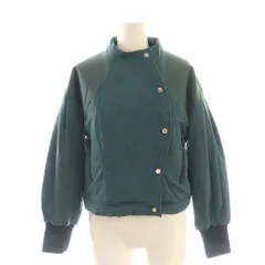 エネーレ ennerre ショート丈 中綿ブルゾン ジャケット 38 グリーン /DF ■OS