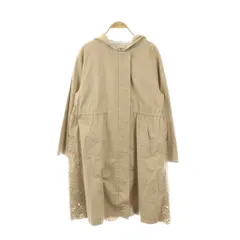 グレースコンチネンタル GRACE CONTINENTAL カットワークコート ジップアップ ロング 38 ベージュ /HK ■OS