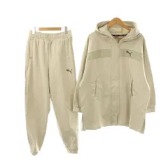 プーマ PUMA ジャージ セットアップ パーカー イージーパンツ M グレージュ /DF ■OS