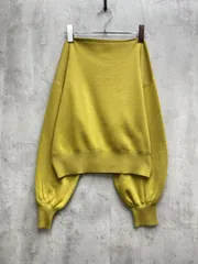 eimy istoire エイミーイストワール ボートネック ニット セーター sizeF/黄 ◇■レディース