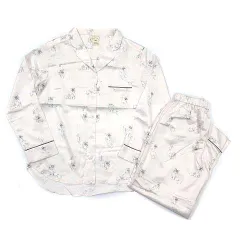 未使用品 ジェラートピケ gelato pique キャットサテン ルームウエア セットアップ シャツ ロングパンツ ピンク F