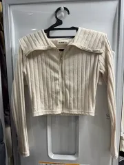 ニットジップアップ キュロットセット