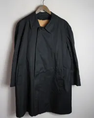 希少 80s フランス製 BURBERRY’S バーバリーズ ビンテージ 裏地 ノバチェック 比翼仕立て ライナー付き シングル トレンチ コート 黒 330P★2