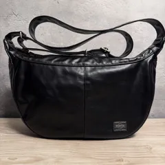 ✨極美品 PORTER FREE STYLE フリースタイル ショルダーバッグ 黒 39×18×10 レザー調 タウンユース 吉田カバン ポーター ショルダー✨