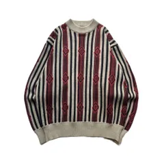 Mr.JUNKO　デザインニット　セーター　90ｓ　レトロデザイン　ストライプ
