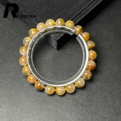 【限定一点】高級 EU製 ★ROBEAN・ガーデンフラワータイチンルチル★ブレスレット パワーストーン 天然石 金運 お守り プレゼント 8.8-9.2mm M1204171