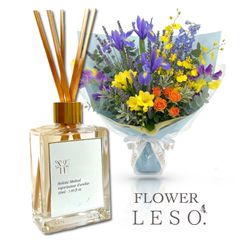 リード ディフューザー【ラヴニール・ブルー】本物の花束の香り 50ml 退職・卒業・引っ越し・就職・成人式 祝い フレグランス <フラワー レソット > アロマ 寝室 国産 消臭 リビング 玄関 トイレ 空間 睡眠 おやすみ ルーム 誕生 お中元 プレゼント