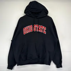 古着 チャンピオン Champion パーカー 大きいサイズ トレーナー カレッジ オハイオステイト スポーツ 2XL  ブラック メンズ