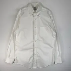 古着 ブルックスブラザーズ Brooks Brothers 長袖シャツ REGENT ボタンダウン 胸ポケ S  ホワイト系 無地 メンズ
