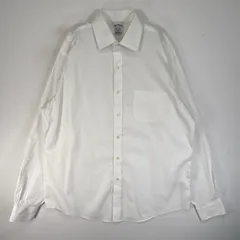 古着 ブルックスブラザーズ Brooks Brothers 長袖シャツ REGENT 胸ポケ カラーステイ L  ホワイト 無地 メンズ