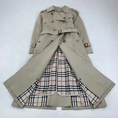 BURBERRY LONDON　トレンチコート　マキシ丈 バーバリーロンドン ハニーベージュ ギャバジン ライナー ノバチェック ベルト 38 M L相当 ベージュ