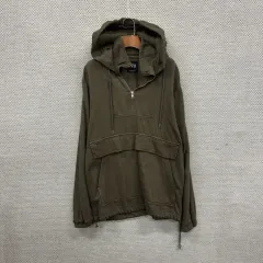 ZARA ザラ オーバーサイズ カーキ ハーフジップ パーカー S A02370