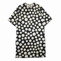 【中古】美品 13ss セリーヌ フィービー期 ドット ワンピース ハーフスリーブ 水玉 総柄 ドレス カットソー 34 黒 美品 13ss セリーヌ CELINE by Phoebe Philo フィービー期 ドット