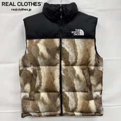 Supreme×THE NORTH FACE/シュプリーム×ノースフェイス【13AW】Fur Print Nuptse Vest/ヌプシ ダウンベスト ND01341/M