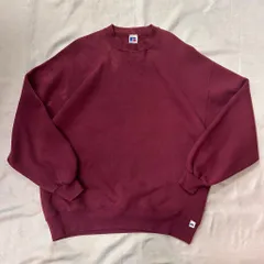 90s RUSSELL ATHLETIC MADE IN USA 無地スウェット えんじ色 SIZE XL No.T176