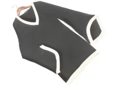 EGOIST エゴイスト Vネック 変形スリーブ ニット ワンピース 黒 ◇■ レディース