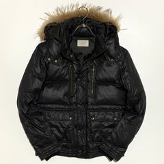 y2k 平成 お兄系 ギャル男 00s 光沢 ファーダウンジャケット ブラック