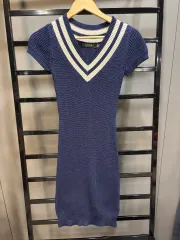 (XXS) ポロ ラルフローレン ビスコース Vネック ニット ONE PIECE 4 5