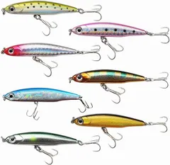 RENASYS シンキングペンシル シーバス ルアーセット 7色 シンペン スモールルアー 青物 ヒラメ メバリング 遠投釣り (ミックス,  65mm-8.5g)のサムネイル