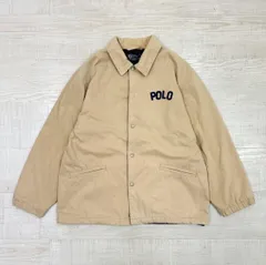 90s 名作 Vintage POLO by RALPH LAUREN ヴィンテージ ポロ バイ ラルフローレン アーチ ロゴ 内 ボア フリース コーチ ジャケット size M