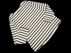 DRESKIP ドレスキップ ボーダー カットソー sizeL/白ｘ黒 ◇■ レディース