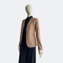 Theory セオリー ノーカラージャケット 00 ライトサキソニー ベージュ