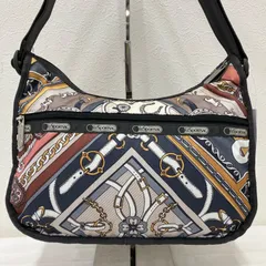 7130　LeSportsac　レスポートサック　 ショルダーバッグ　斜めがけ　紐調節可能　 クラシックホーボー　スカーフ柄　馬　 総柄　ナイロン　軽量　レディース