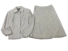 UNTITLED アンタイトル ウール混 ジャケット スカート セットアップ size1/グレー ◇■ レディース