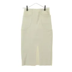 Lily Brown リリーブラウン ミモレ丈 リブ タイトスカート ホワイト レディース 古着