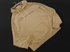 Champion チャンピオン 刺繍 プルオーバー パーカー sizeL/ベージュ ◇■ メンズ
