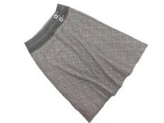 KUMIKYOKU 組曲 グレンチェック Aライン 台形 スカート size1/グレー ◇■ レディース