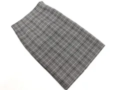 green label relaxing グリーンレーベルリラクシング ユナイテッドアローズ チェック スリット タイト スカート size38/グレー ■■ レディース