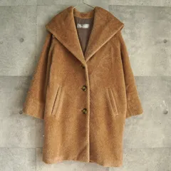 【美品】MaxMara マックスマーラ アルパカシャギーロングコートキャメル44 Max Mara - 極美品 マックスマーラ Max Mara STUDIO コート ロング