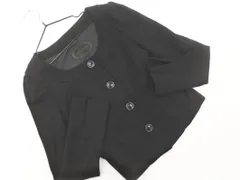 UNTITLED アンタイトル ウール100% ノーカラー ジャケット size0/黒 ◇■ レディース