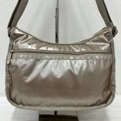 7162　 LeSportsac　レスポートサック　 ショルダーバッグ　斜めがけ　紐調節可能　 クラシックホーボー　シャンパンゴールド系　 レディース