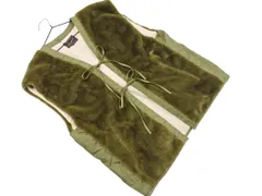 Kastane カスタネ 切替 リボン ファー ベスト sizeF/カーキ ◇■ レディース