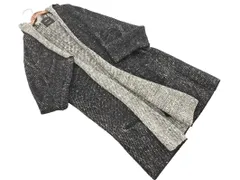 ZARA ザラ フーディ ロング カーディガン sizeM/黒ｘグレー ◇■ レディース